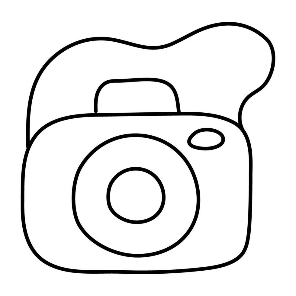 A trendy design icon of camera vector