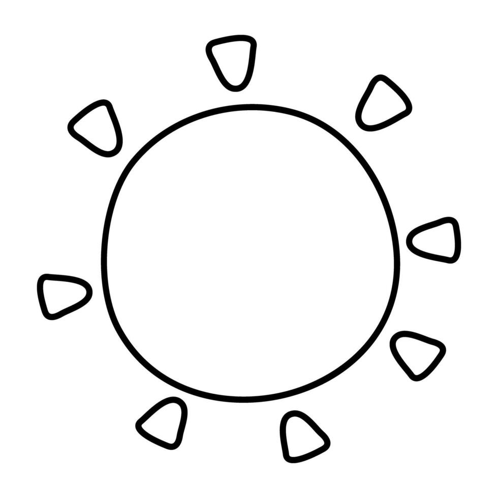 A linear icon design of summer vector