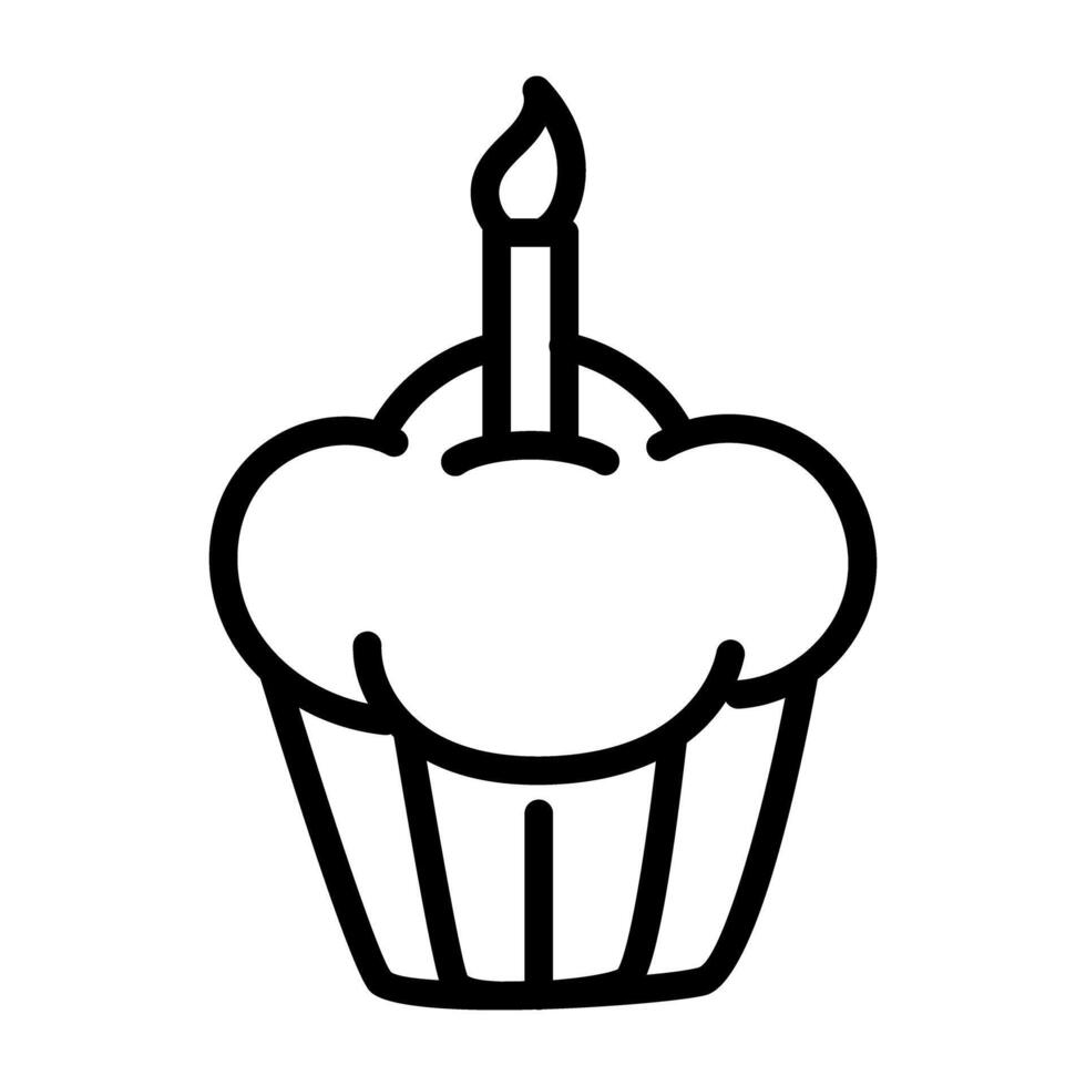 Trendy design icon of cupcake vector