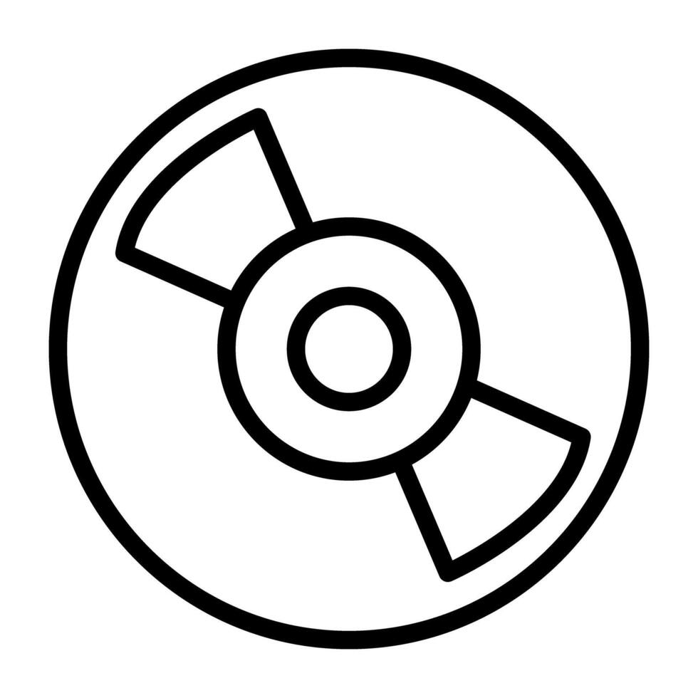 An electronic hardware storage device, icon of compact disc vector