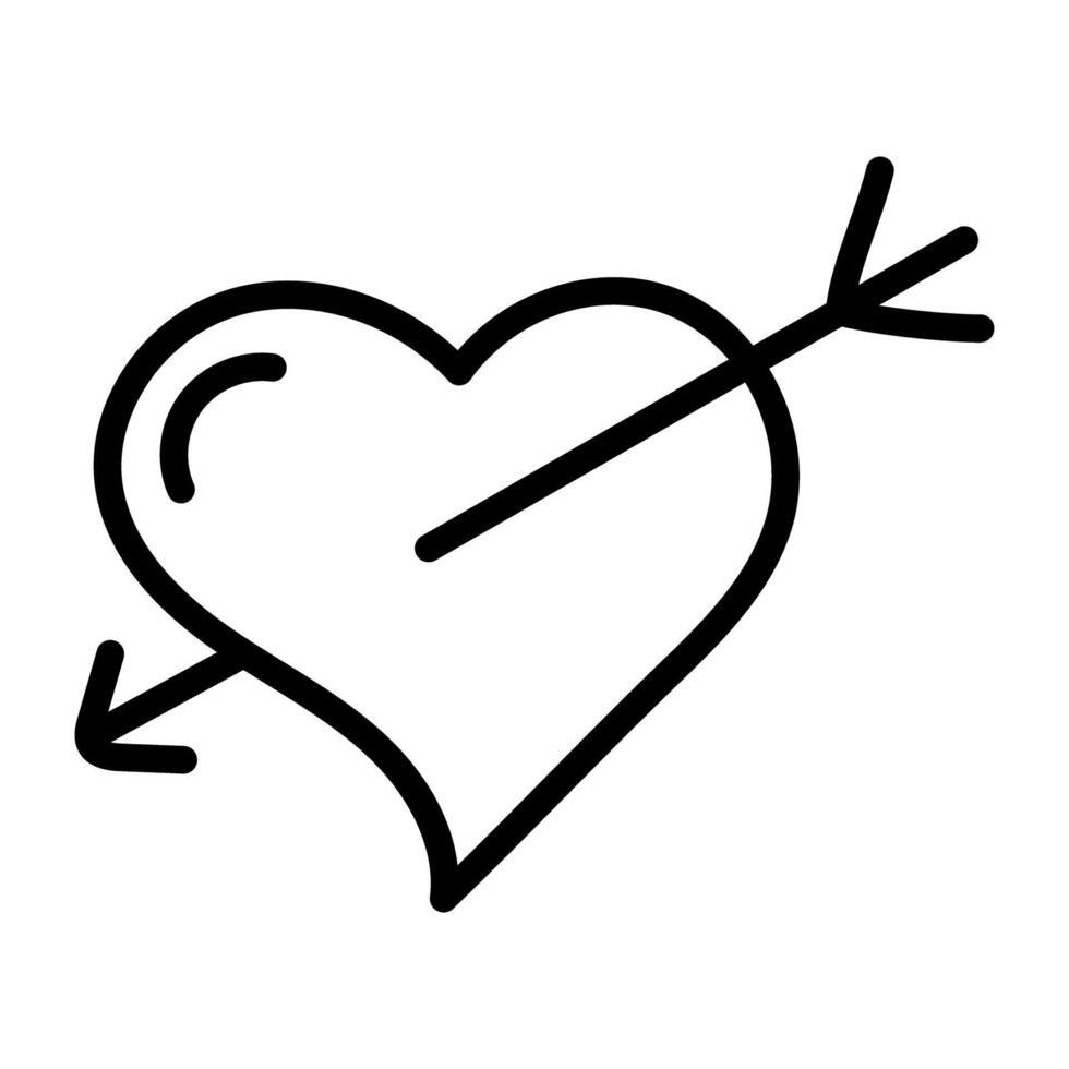 An icon design of cupid heart vector