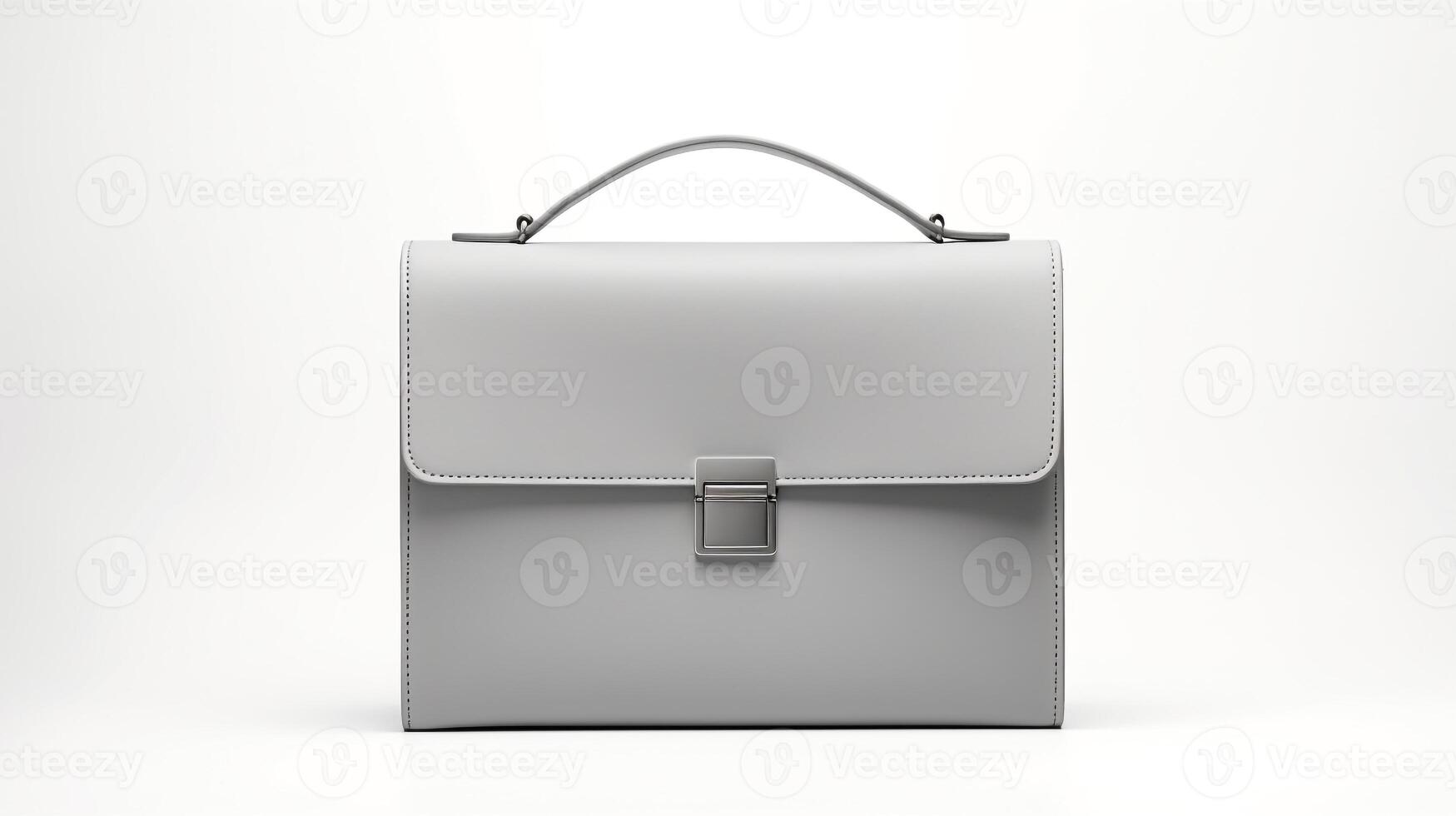 ai generado gris cartera bolso aislado en blanco antecedentes con Copiar espacio para anuncio publicitario. ai generado foto