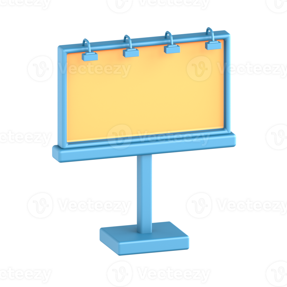 3D Illustration City billboard png