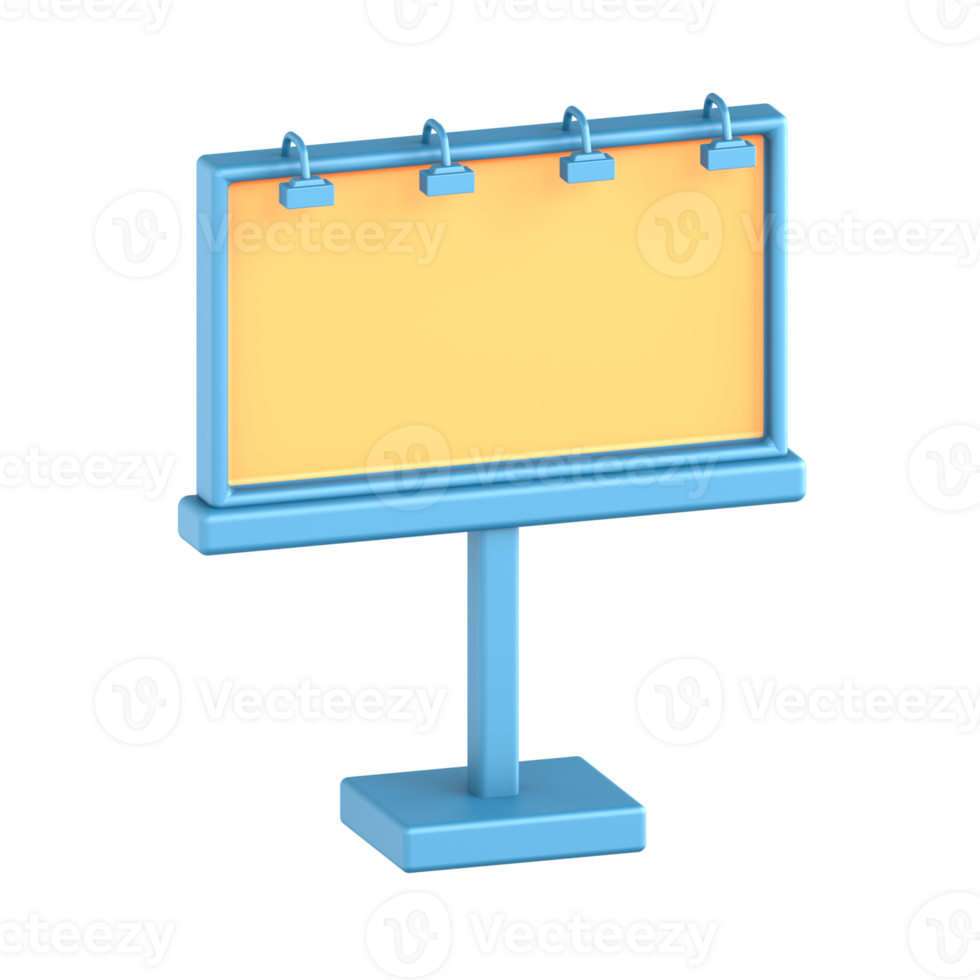 3d ilustração cidade Painel publicitário png