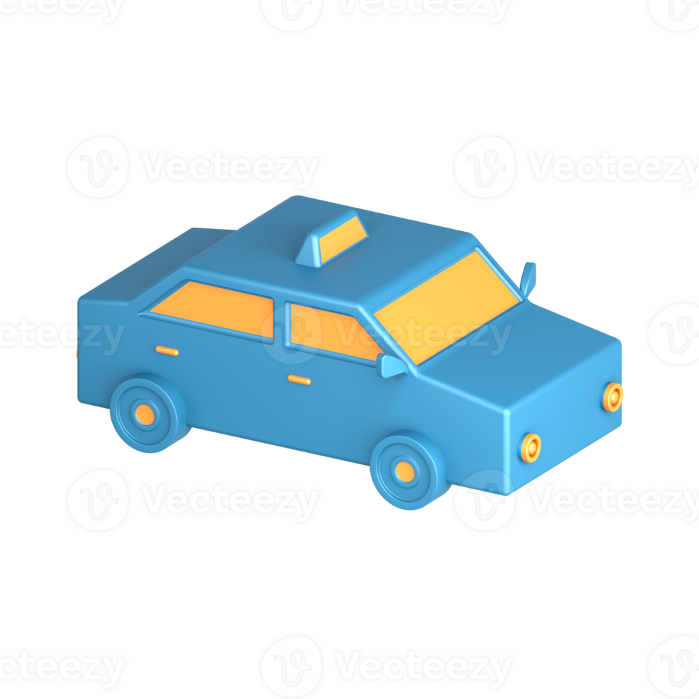 3D Illustration City taxi png