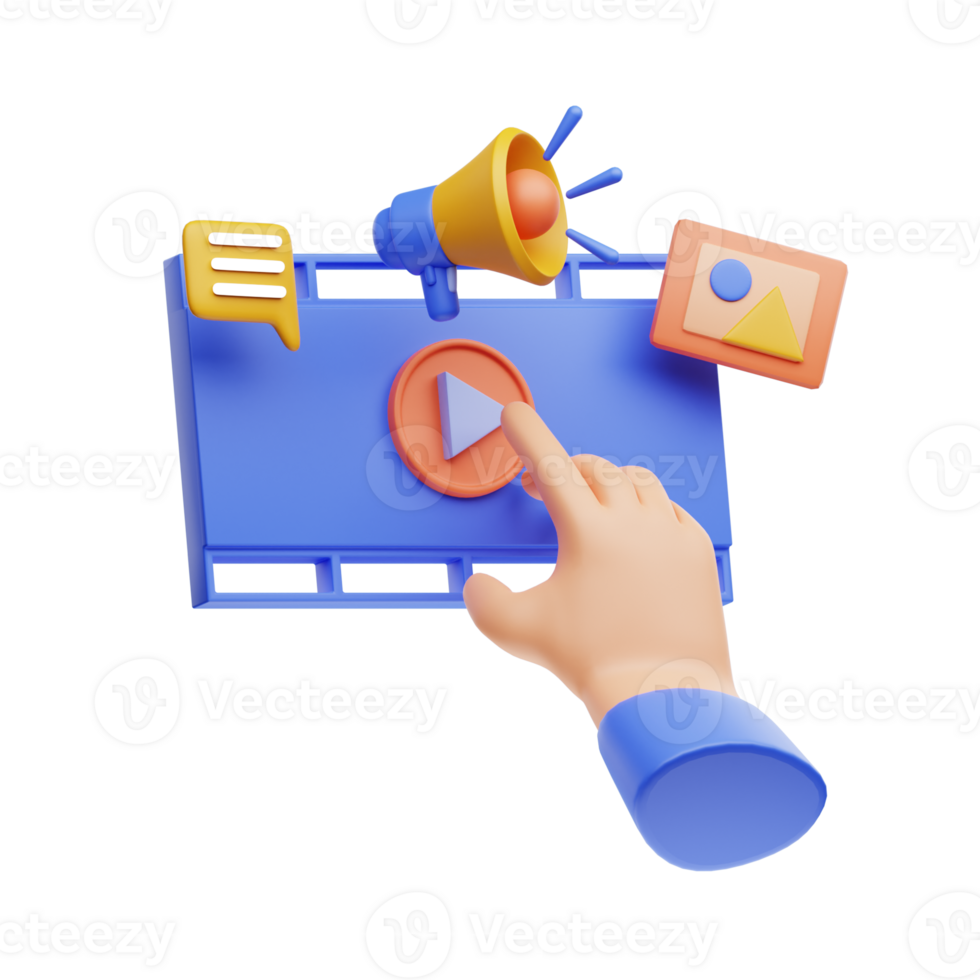 3D Illustration interactive content png