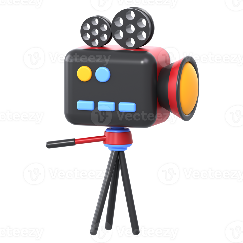3D Illustration Cinema film projector png