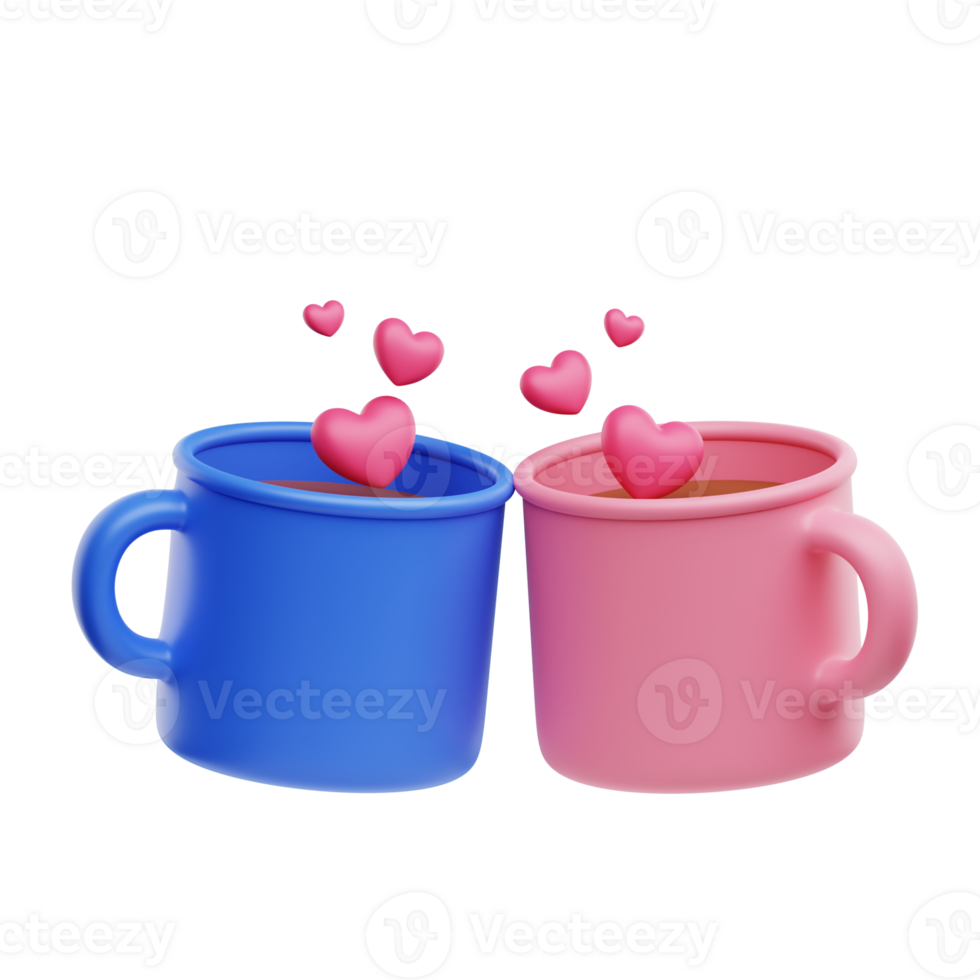 3D Illustration coffee date png