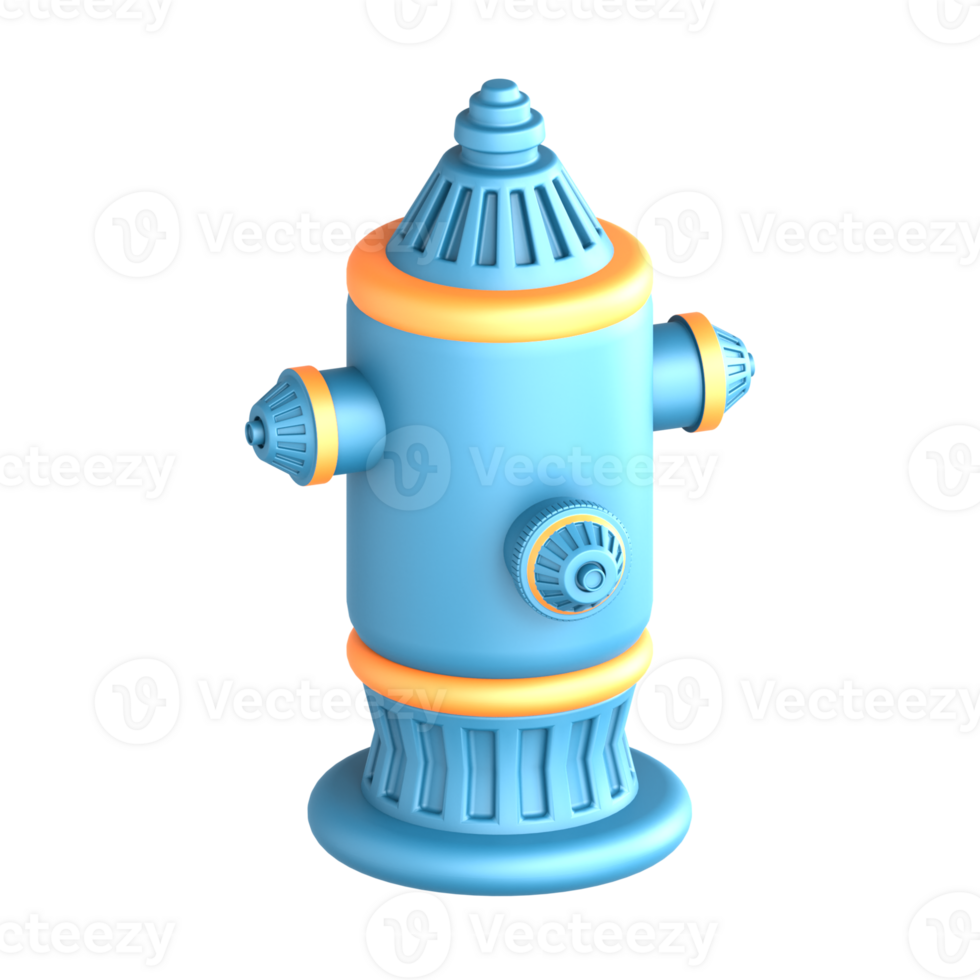 3D Illustration City fire hydrant png