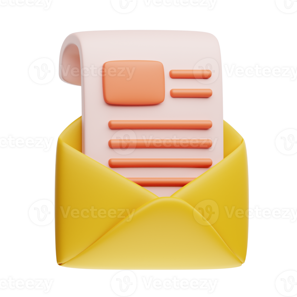 3d illustration nyhetsbrev png