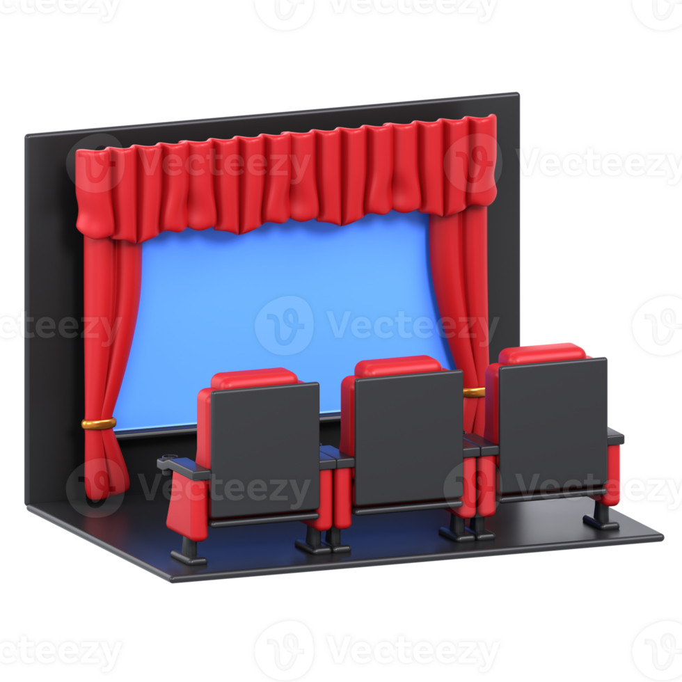 3D Illustration Cinema cinema hall png