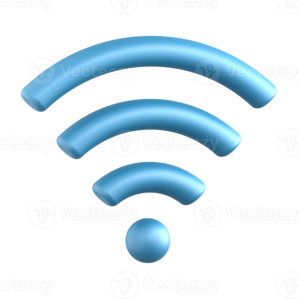 3D Illustration City wifi png