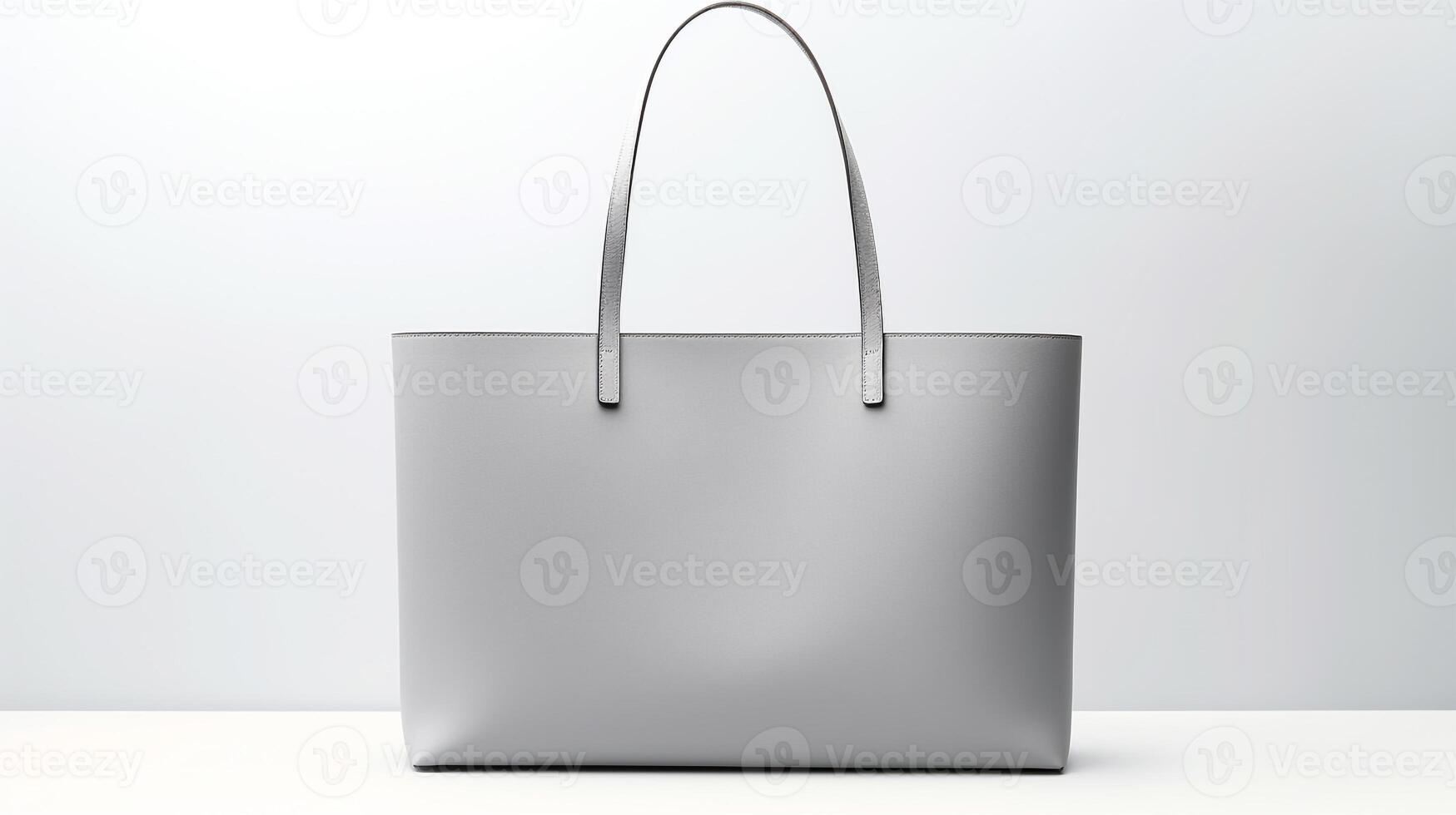 AI generated Gray Tote Bag isolated on white background with copy space for advertisement. AI Generated photo