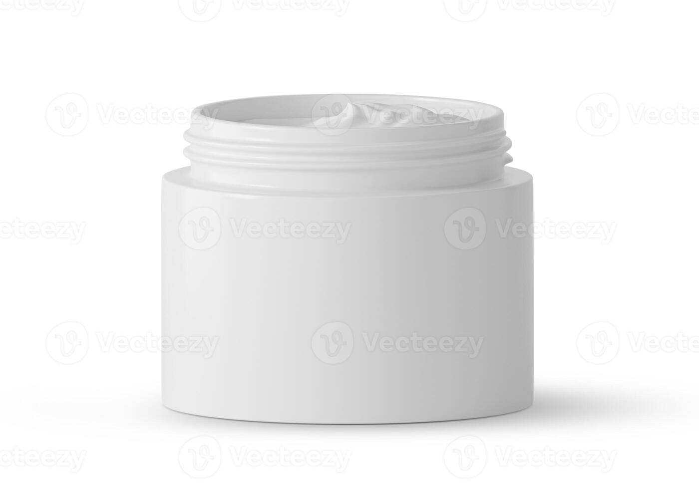 close up of beauty cream container on white background photo