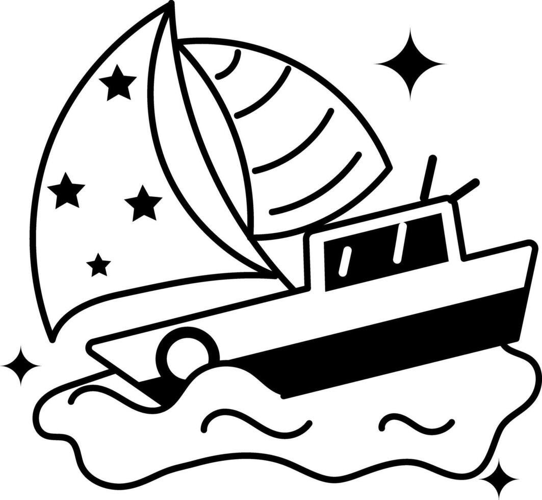 Trendy Sailboat Concepts vector