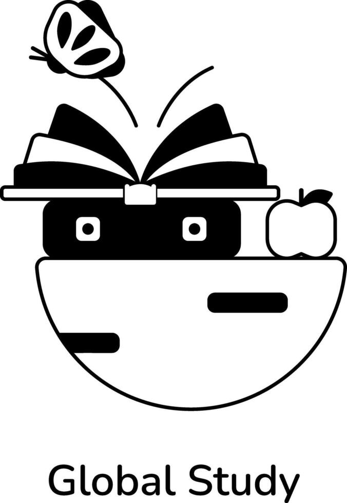 Trendy Global Study vector