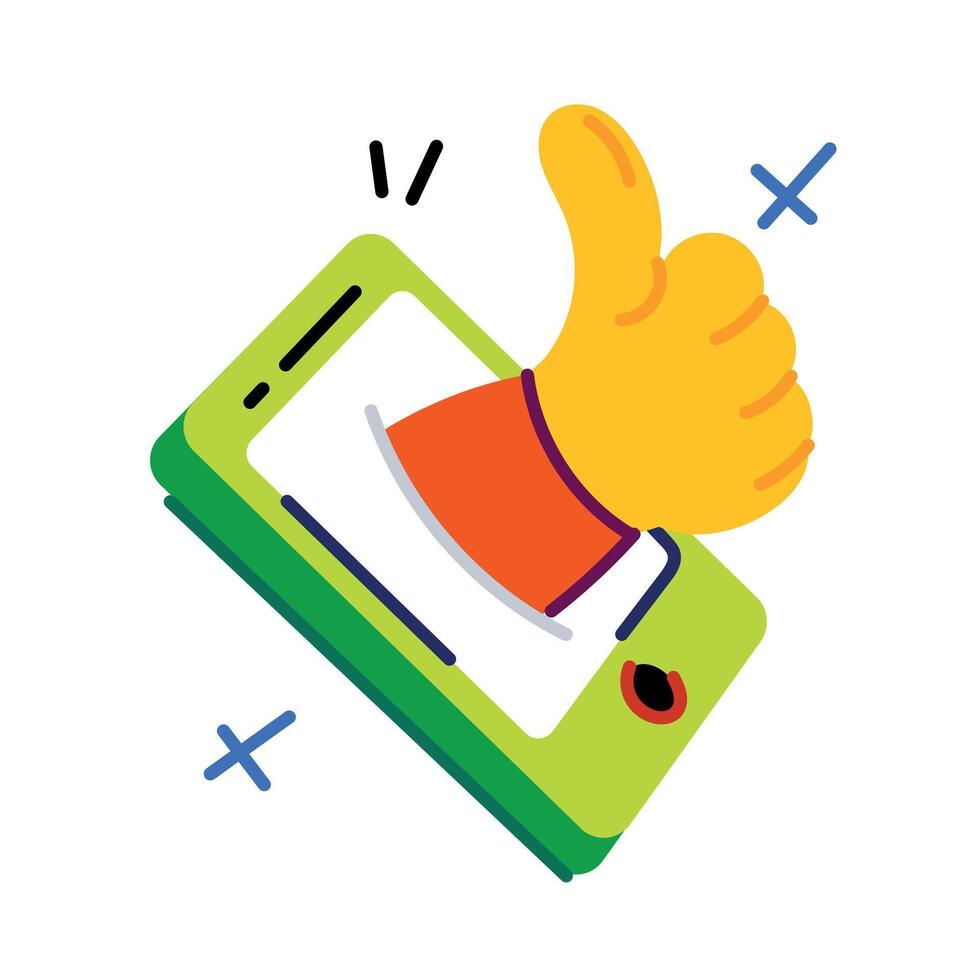 Trendy App Feedback vector