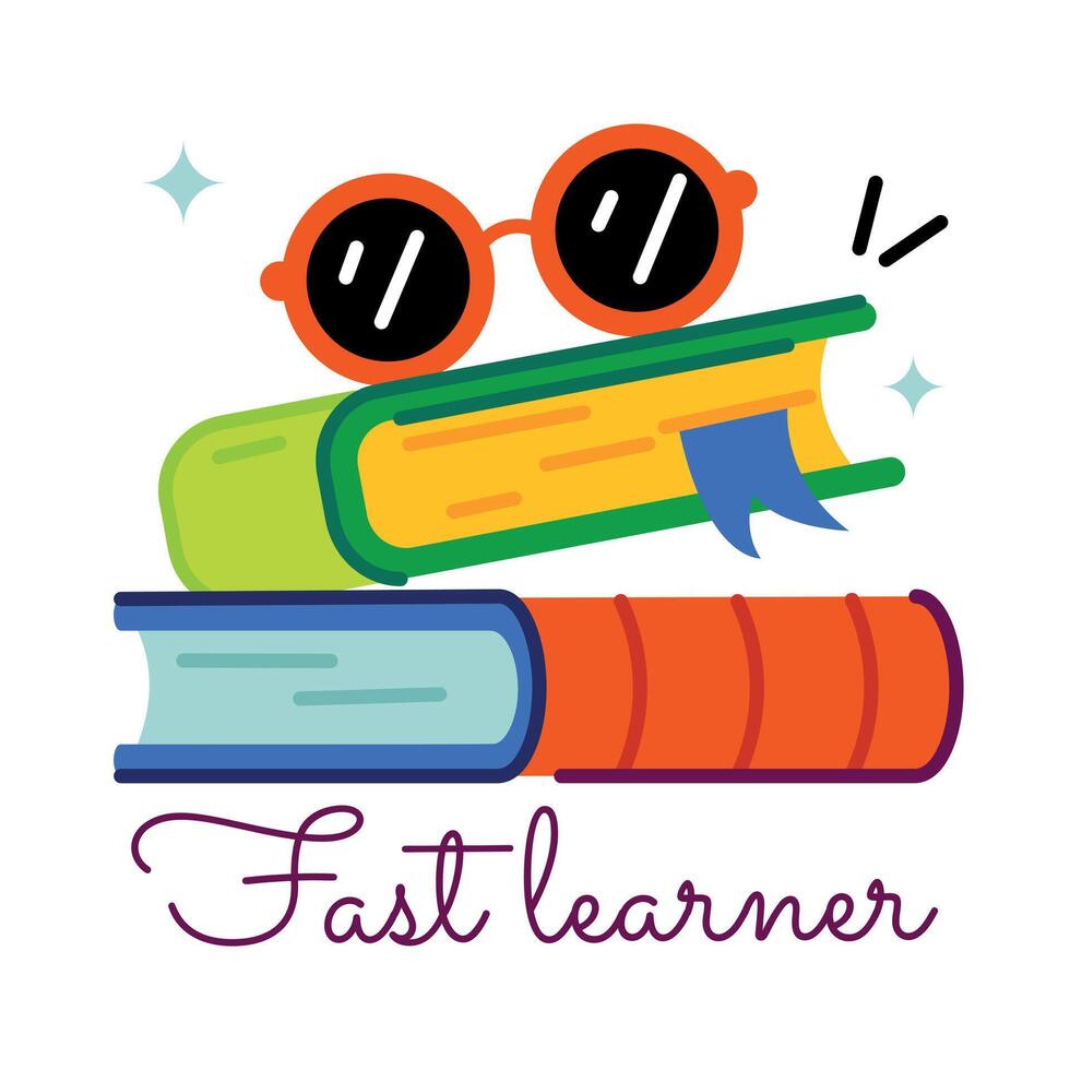 Trendy Fast Learner vector