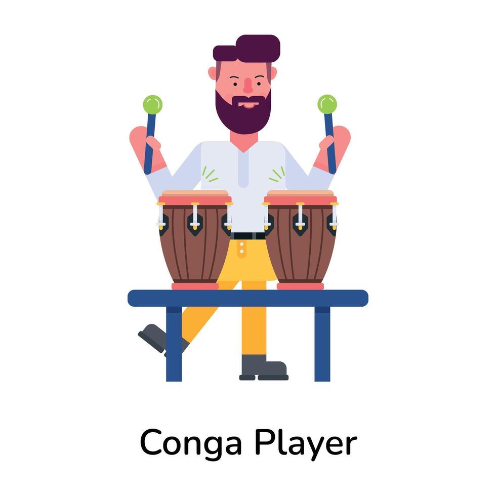 de moda conga jugador vector