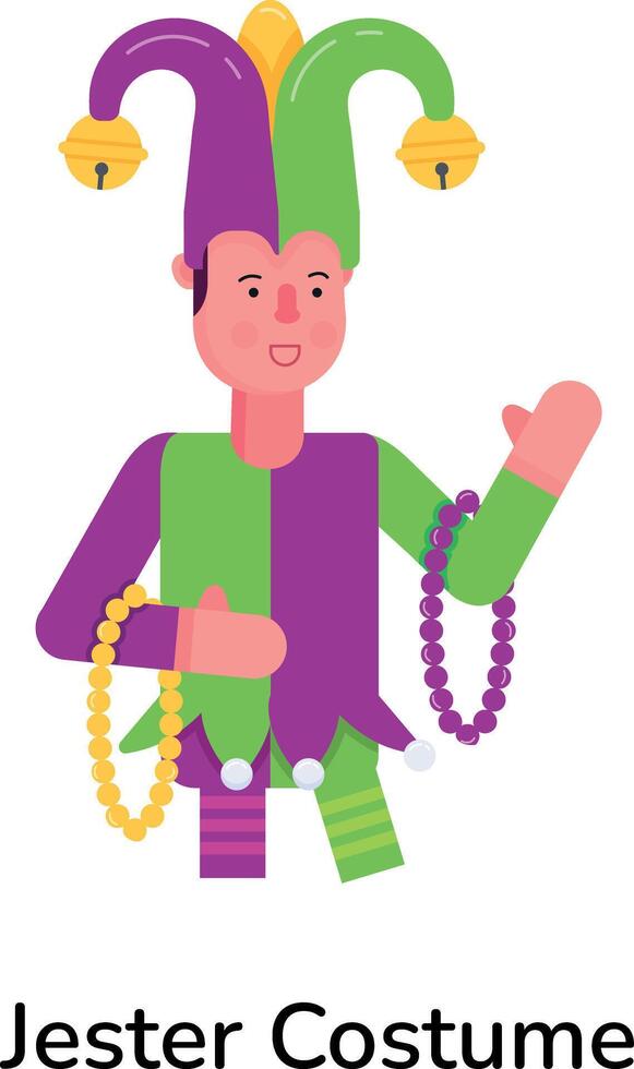 Trendy Jester Costume vector