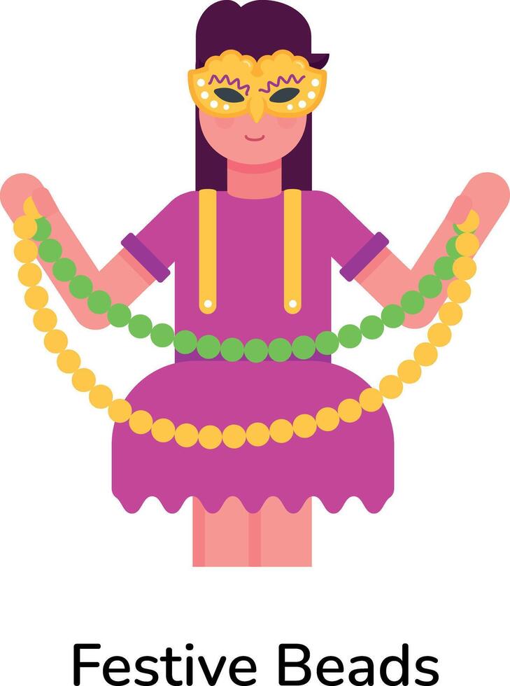 Trendy Festive Beads vector