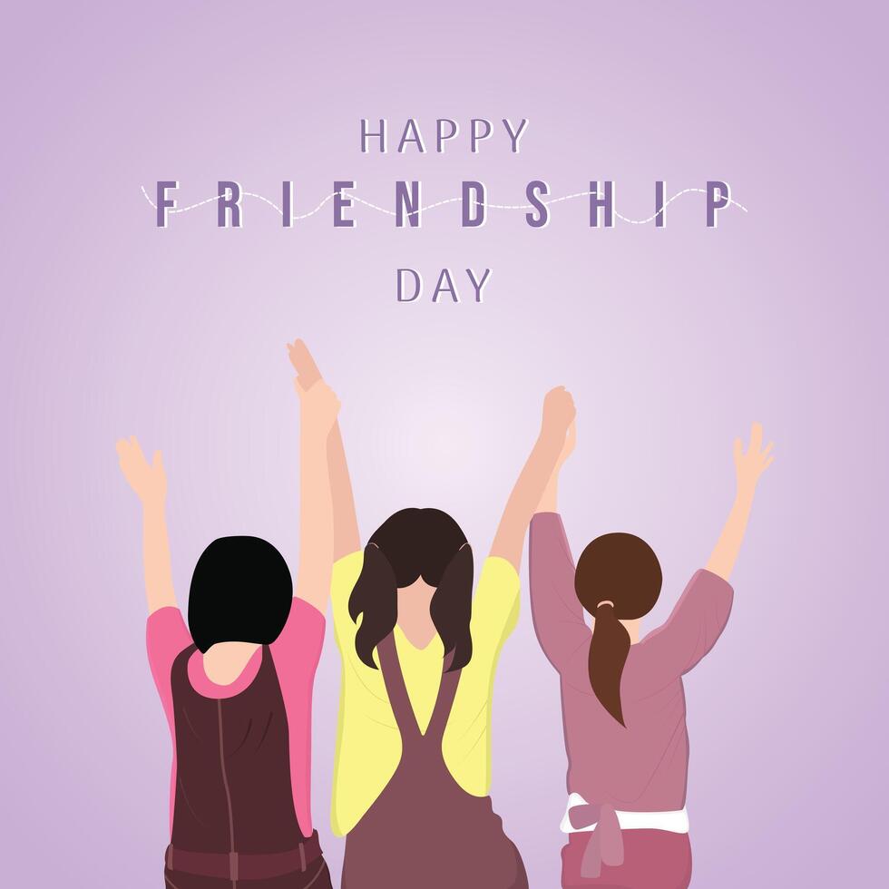 Illustration for international friendship day celebration vector