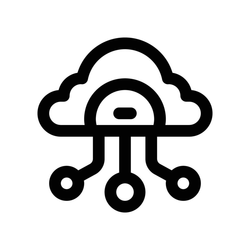 cloud computing icon. vector line icon for your website, mobile, presentation, and logo design.