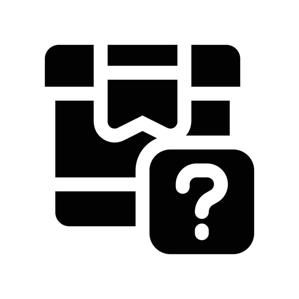 question delivery icon. vector glyph icon for your website, mobile, presentation, and logo design.