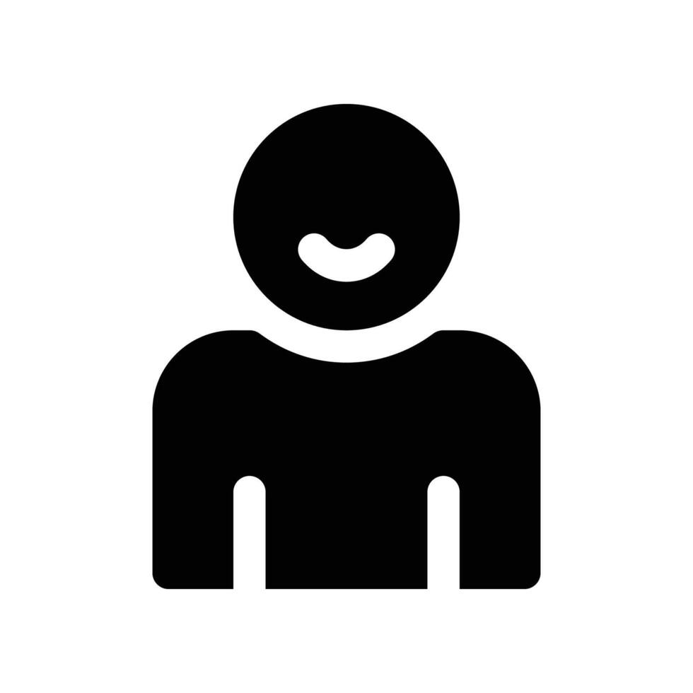 user icon. vector glyph icon for your website, mobile, presentation, and logo design.