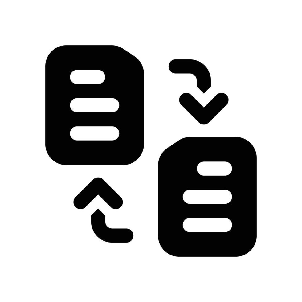 data transfer icon. vector glyph icon for your website, mobile, presentation, and logo design.