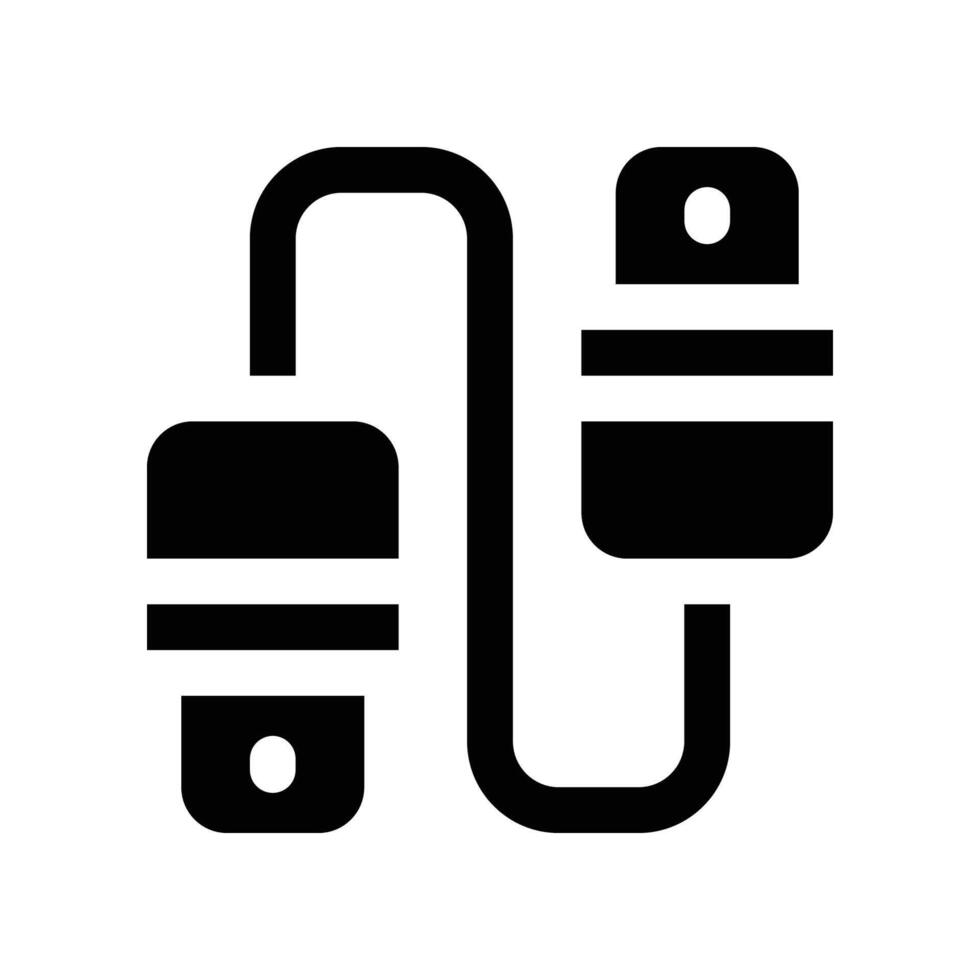 usb plug icon. vector glyph icon for your website, mobile, presentation, and logo design.