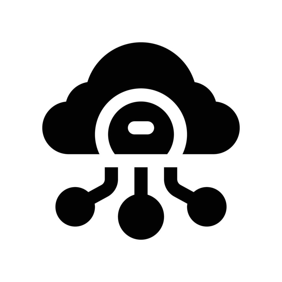 cloud computing icon. vector glyph icon for your website, mobile, presentation, and logo design.