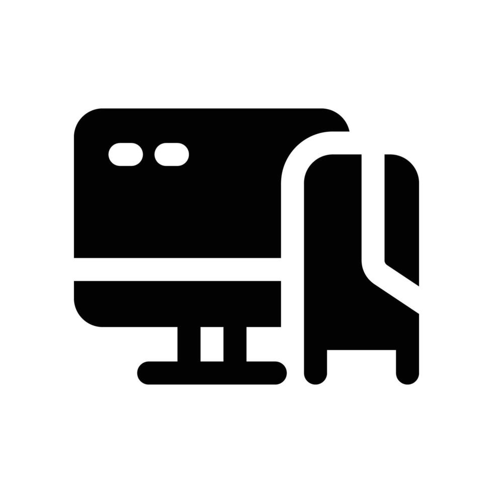 personal computer icon. vector glyph icon for your website, mobile, presentation, and logo design.