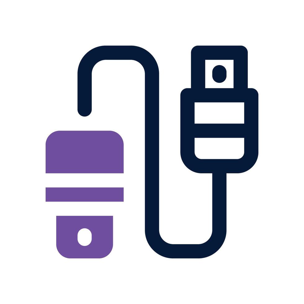 usb plug icon. vector dual tone icon for your website, mobile, presentation, and logo design.