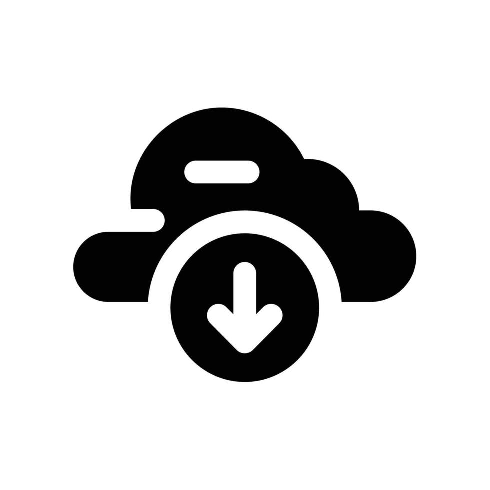 cloud upload icon. vector glyph icon for your website, mobile, presentation, and logo design.