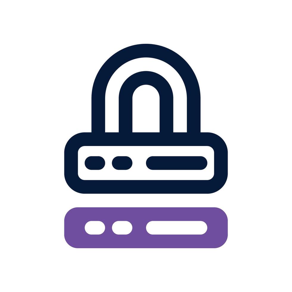 padlock server icon. vector dual tone icon for your website, mobile, presentation, and logo design.