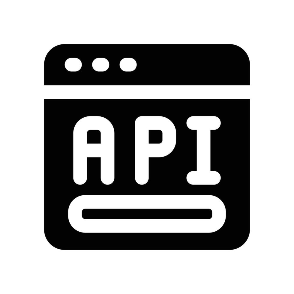 api icon. vector glyph icon for your website, mobile, presentation, and logo design.