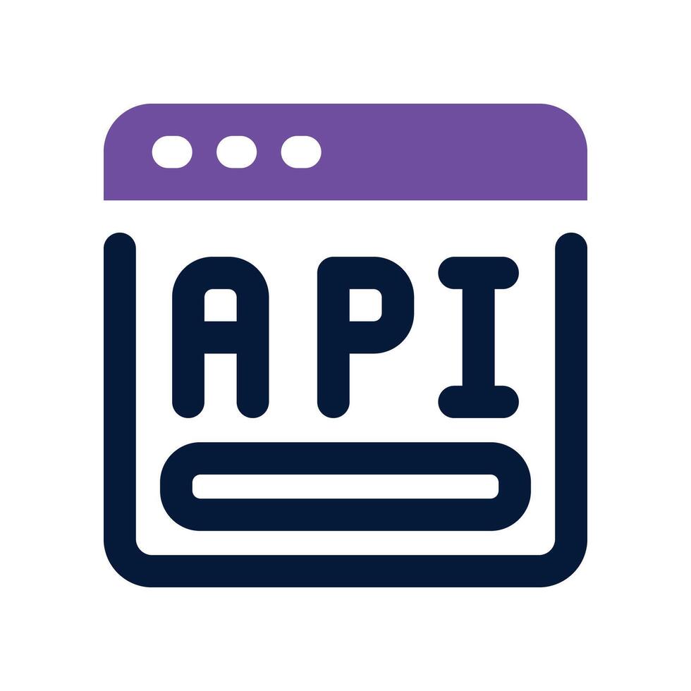 api icono. vector doble tono icono para tu sitio web, móvil, presentación, y logo diseño.