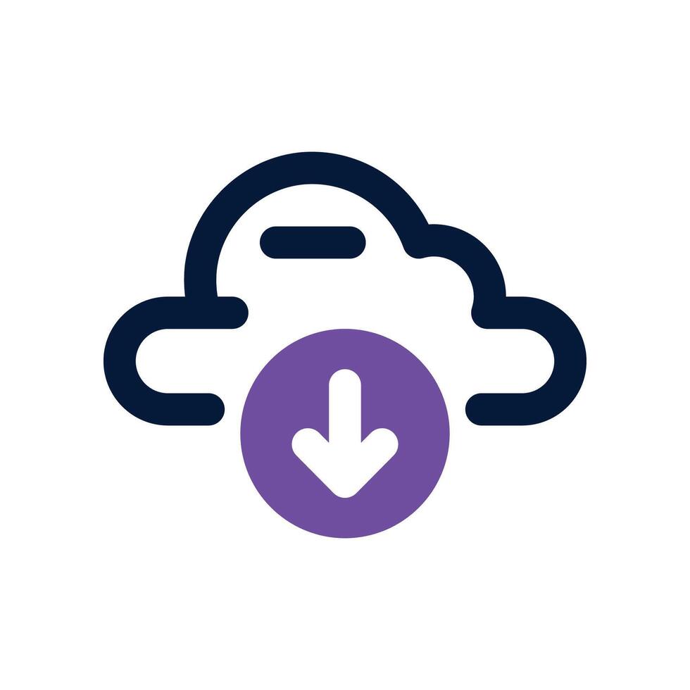 cloud upload icon. vector dual tone icon for your website, mobile, presentation, and logo design.