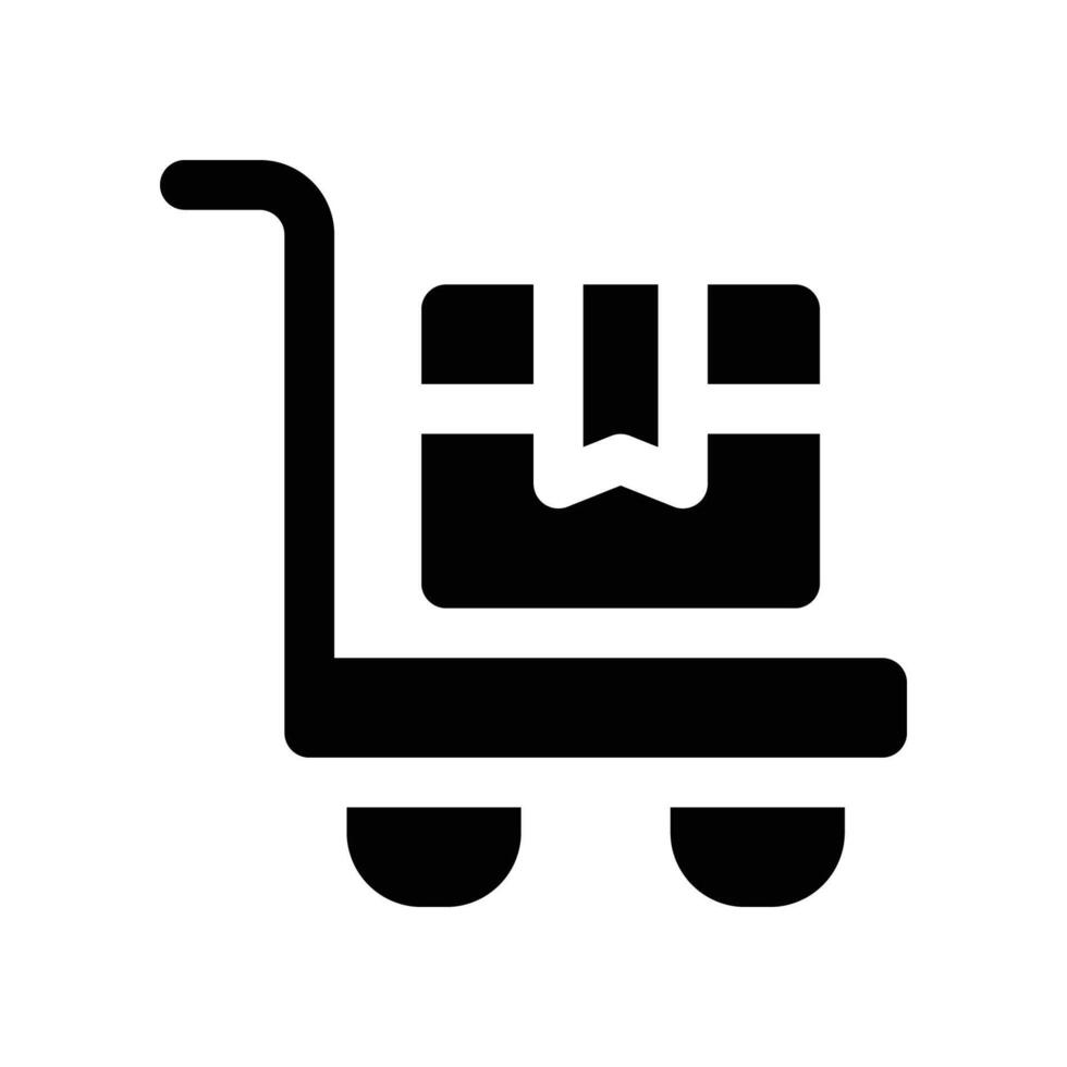 trolley icon. vector glyph icon for your website, mobile, presentation, and logo design.