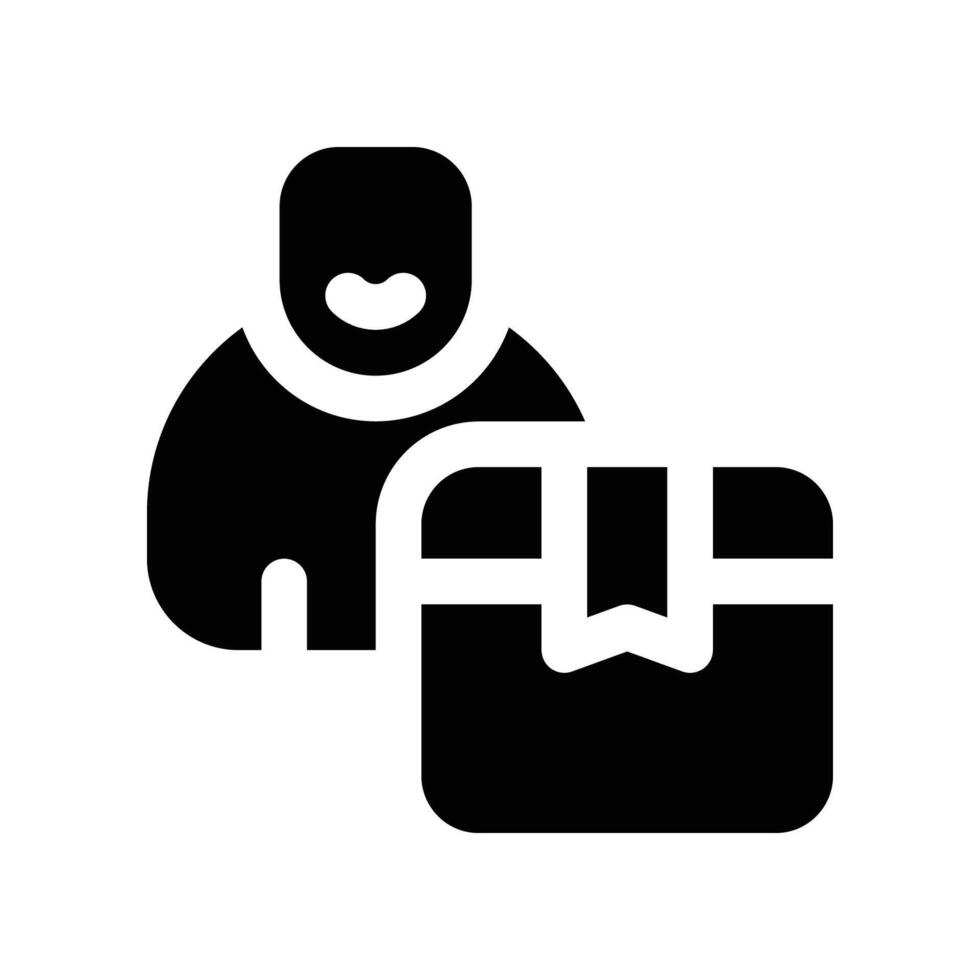 courier icon. vector glyph icon for your website, mobile, presentation, and logo design.