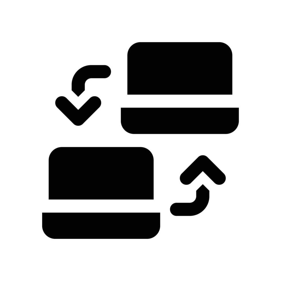 syncing icon. vector glyph icon for your website, mobile, presentation, and logo design.