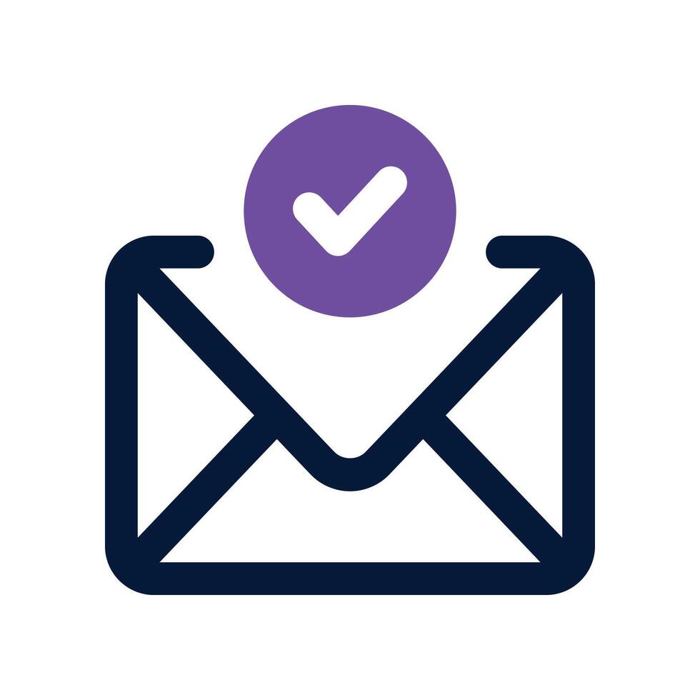 email verification icon. vector dual tone icon for your website, mobile, presentation, and logo design.