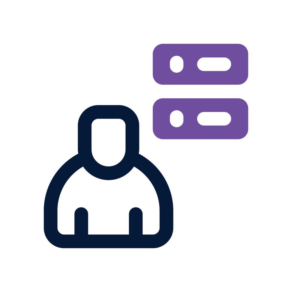 admin server icon. vector dual tone icon for your website, mobile, presentation, and logo design.