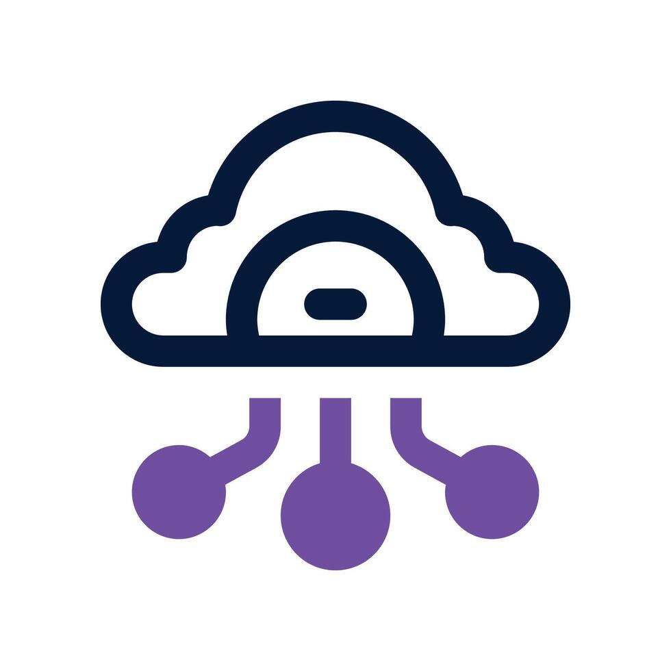 cloud computing icon. vector dual tone icon for your website, mobile, presentation, and logo design.