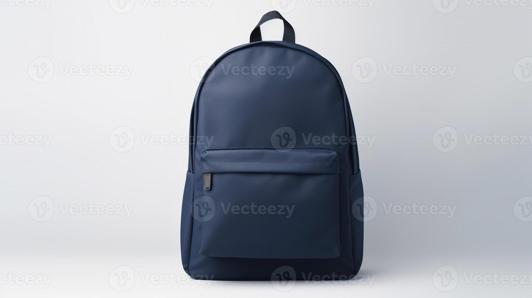 AI generated Navy Blue Backpack Bag isolated on white background with copy space for advertisement. AI Generated photo