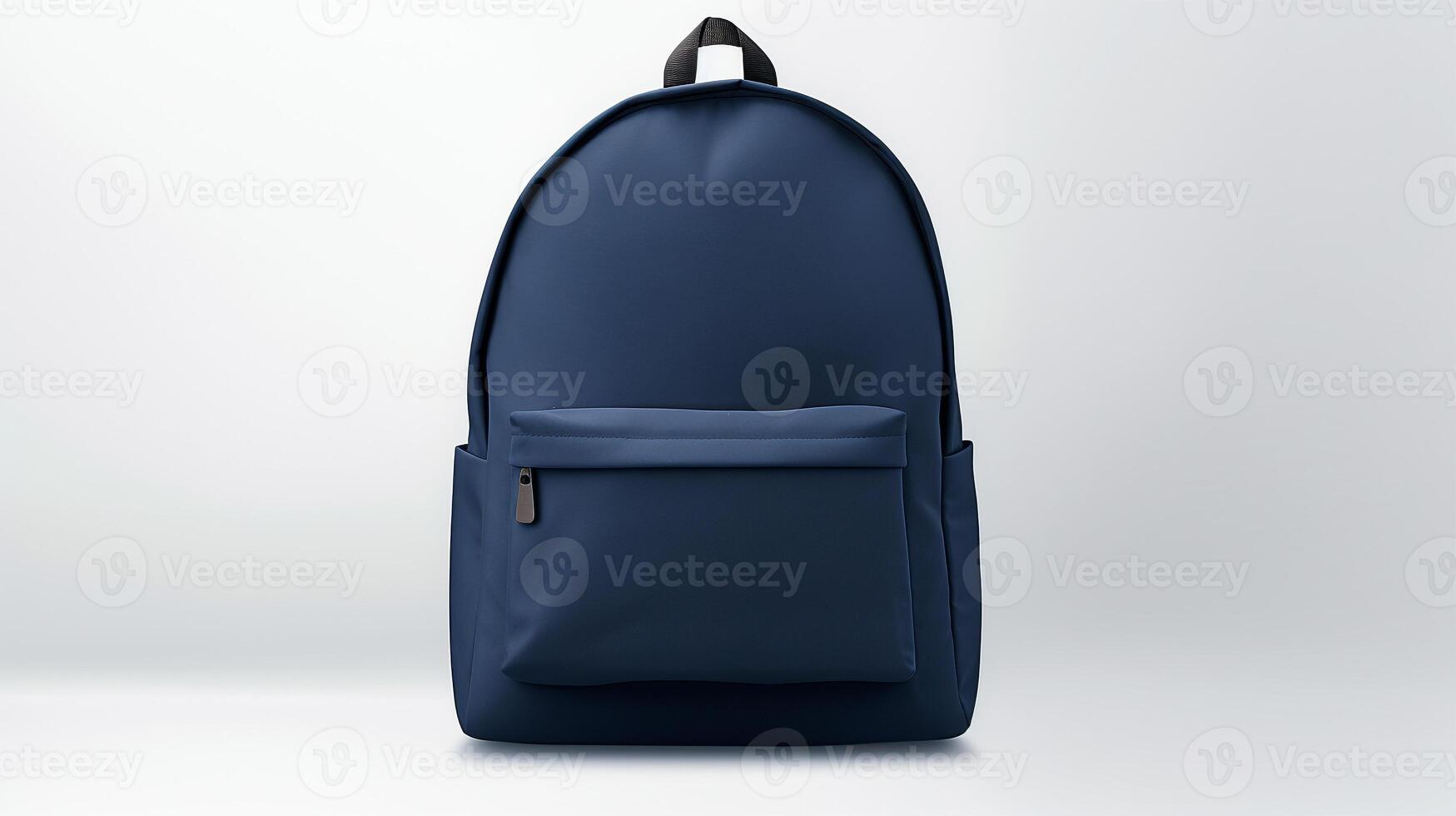 AI generated Navy Blue Daypack Bag isolated on white background with copy space for advertisement. AI Generated photo