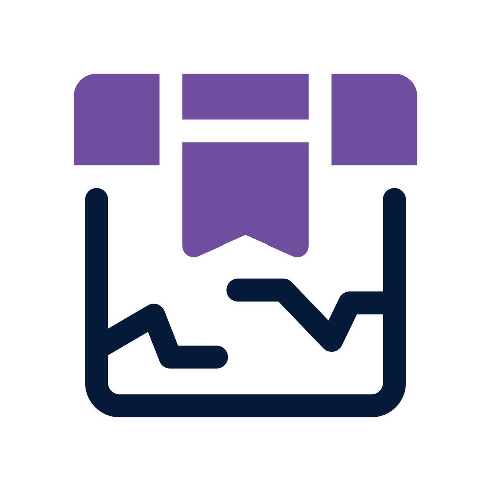 broken box icon. vector dual tone icon for your website, mobile, presentation, and logo design.