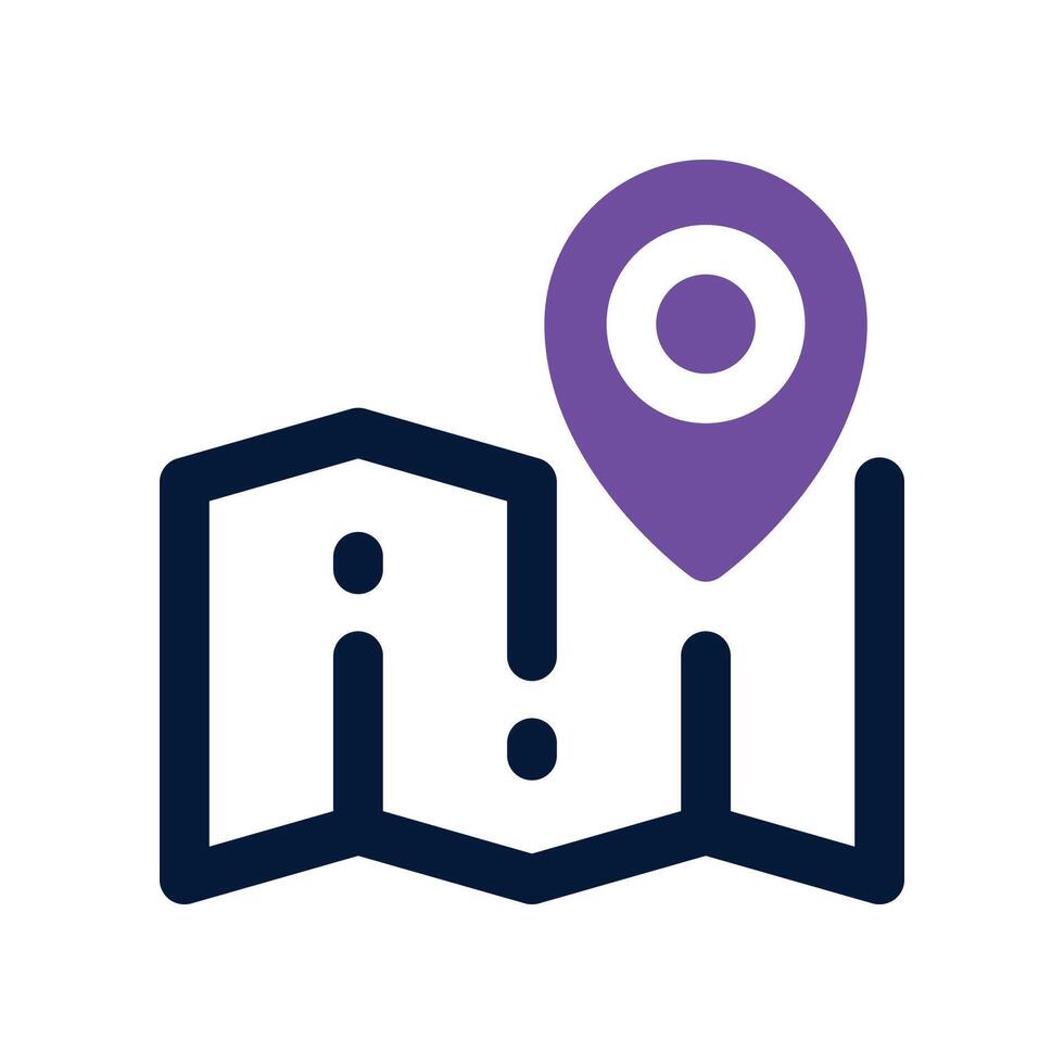 map icon. vector dual tone icon for your website, mobile, presentation, and logo design.