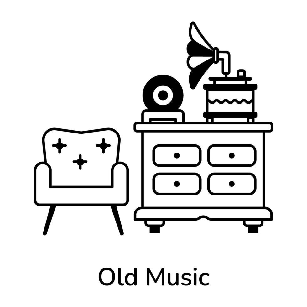 Trendy Old Music vector